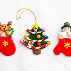 3 imanes o colgantes de mazapan / Ecuamasapan