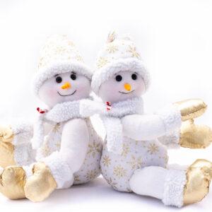 Adorno Navideño, Pareja de Muñecos de Nieve / Marthi’s Artesanías