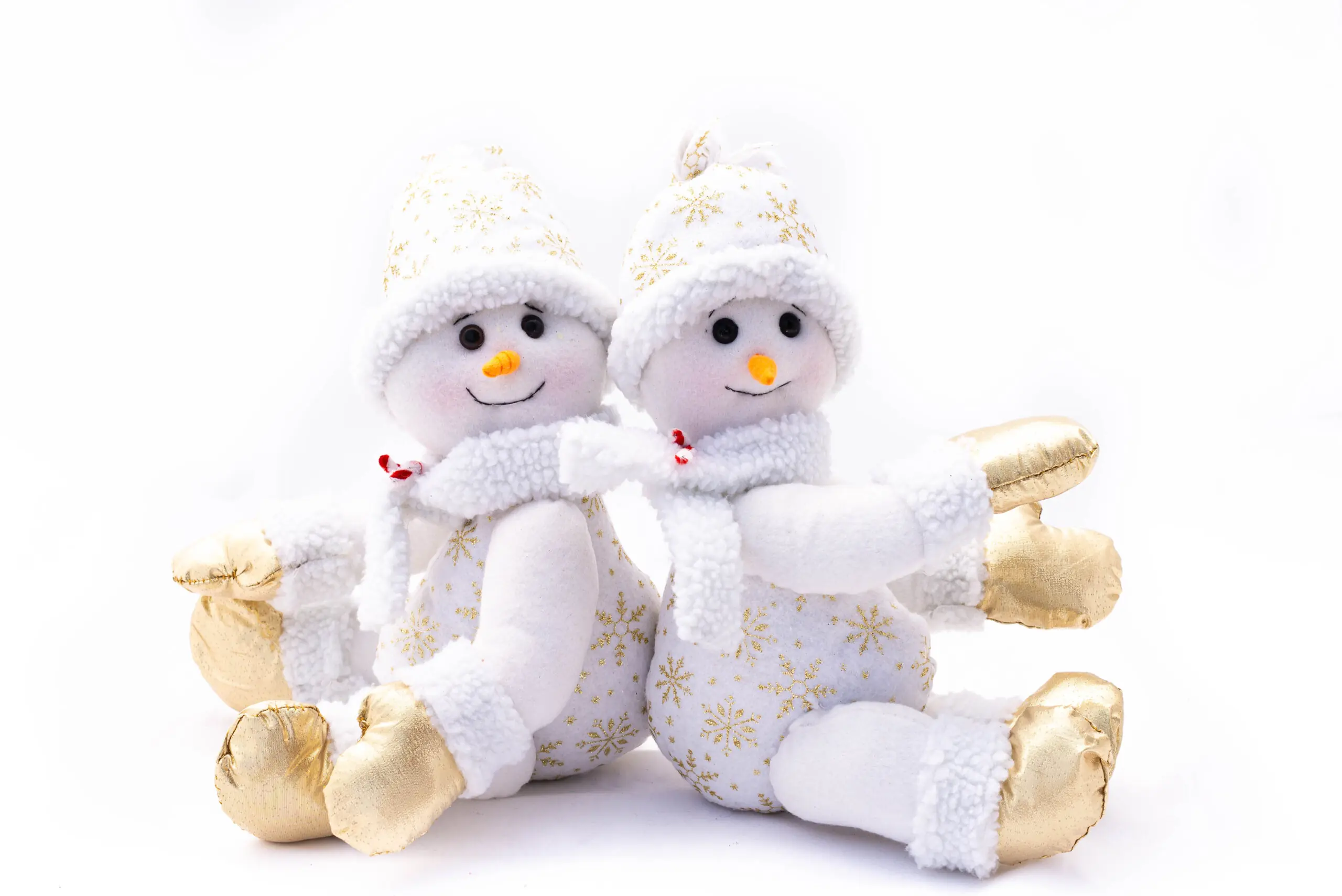 Adorno Navideño, Pareja de Muñecos de Nieve / Marthi’s Artesanías