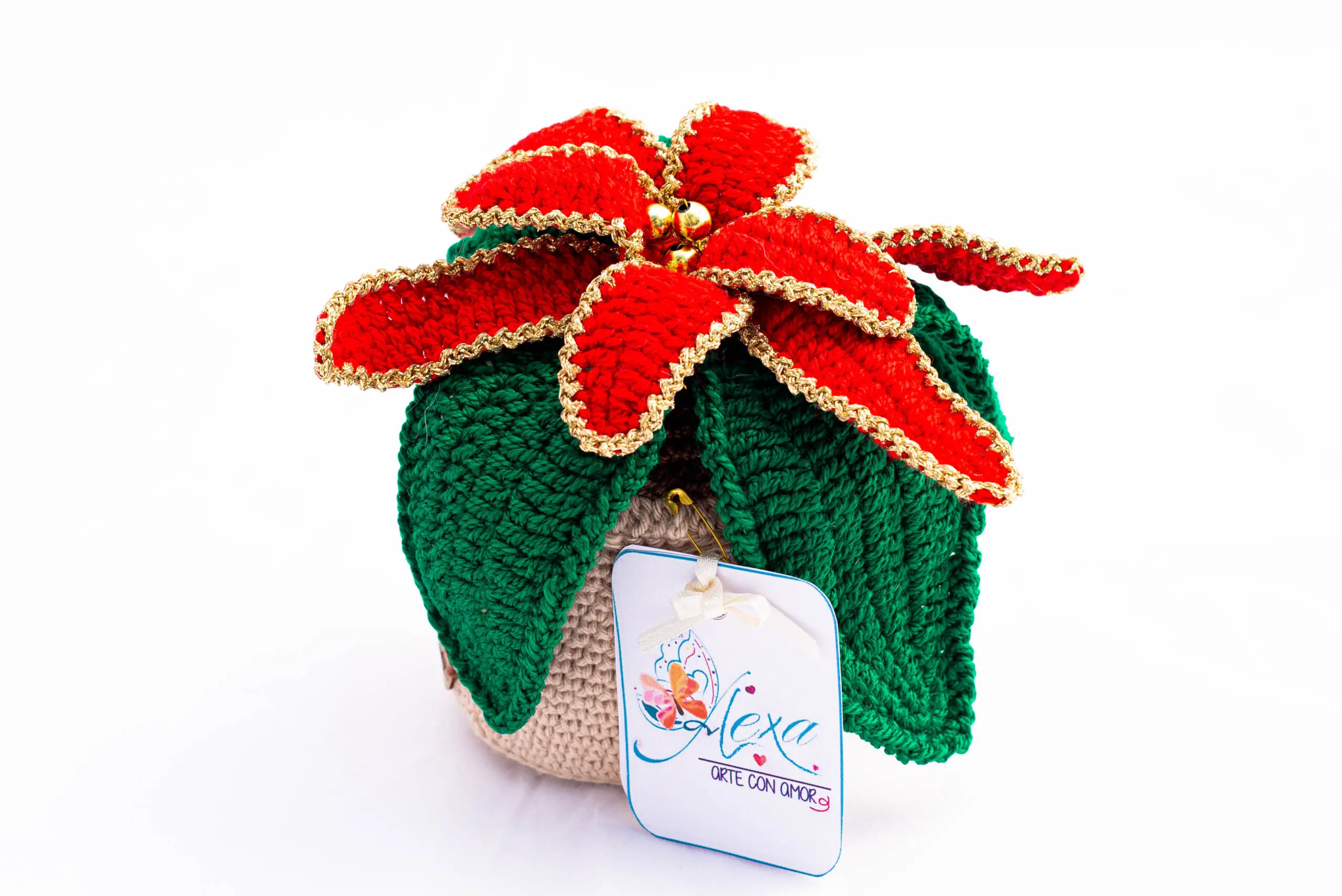 Flor Eterna  roja y verde / Arte con Amor