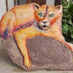 Cuadro en papel maché y madera reciclada / Única