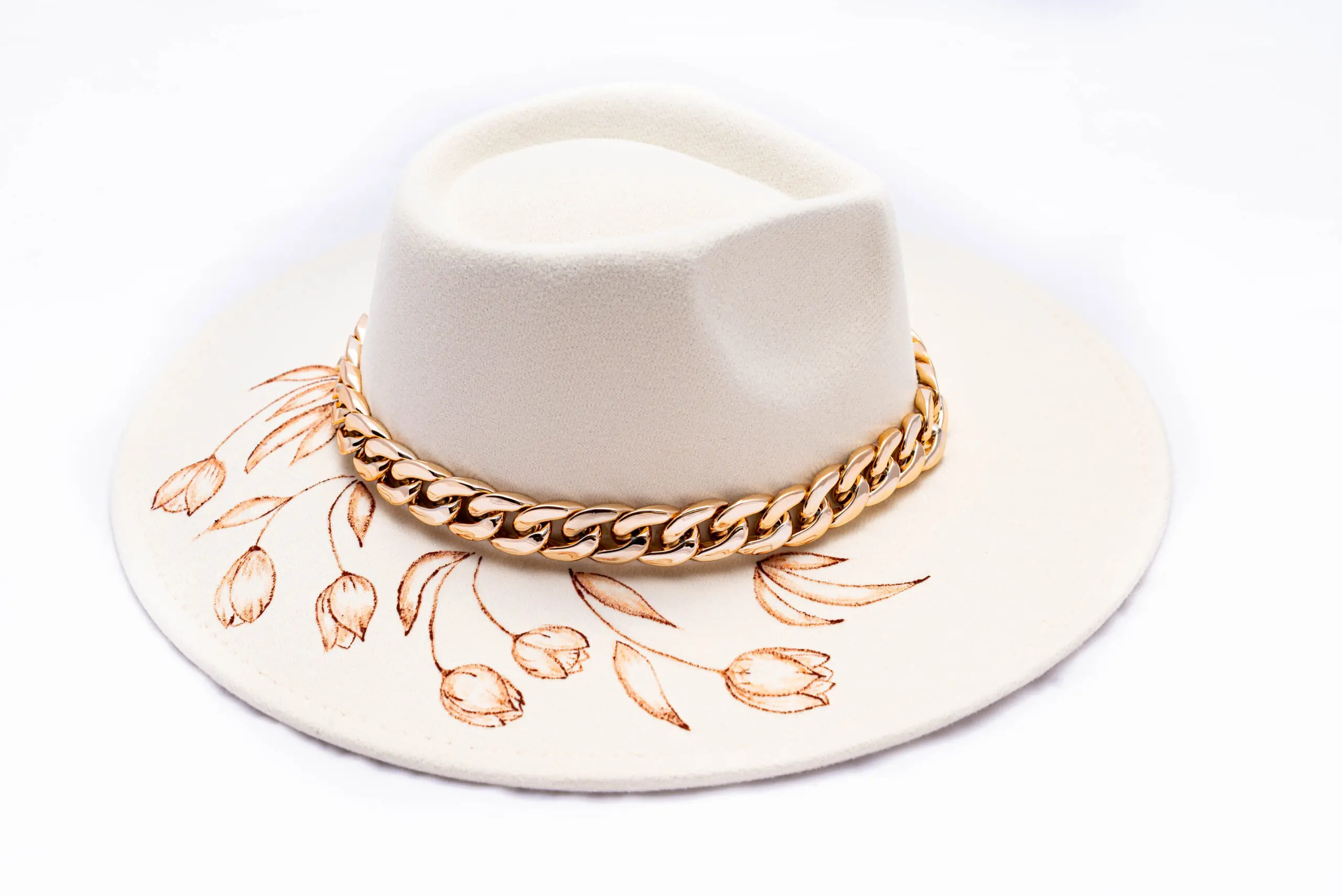 Sombreros Pintados a Mano Paño sintético / Ninki - Imagen 2