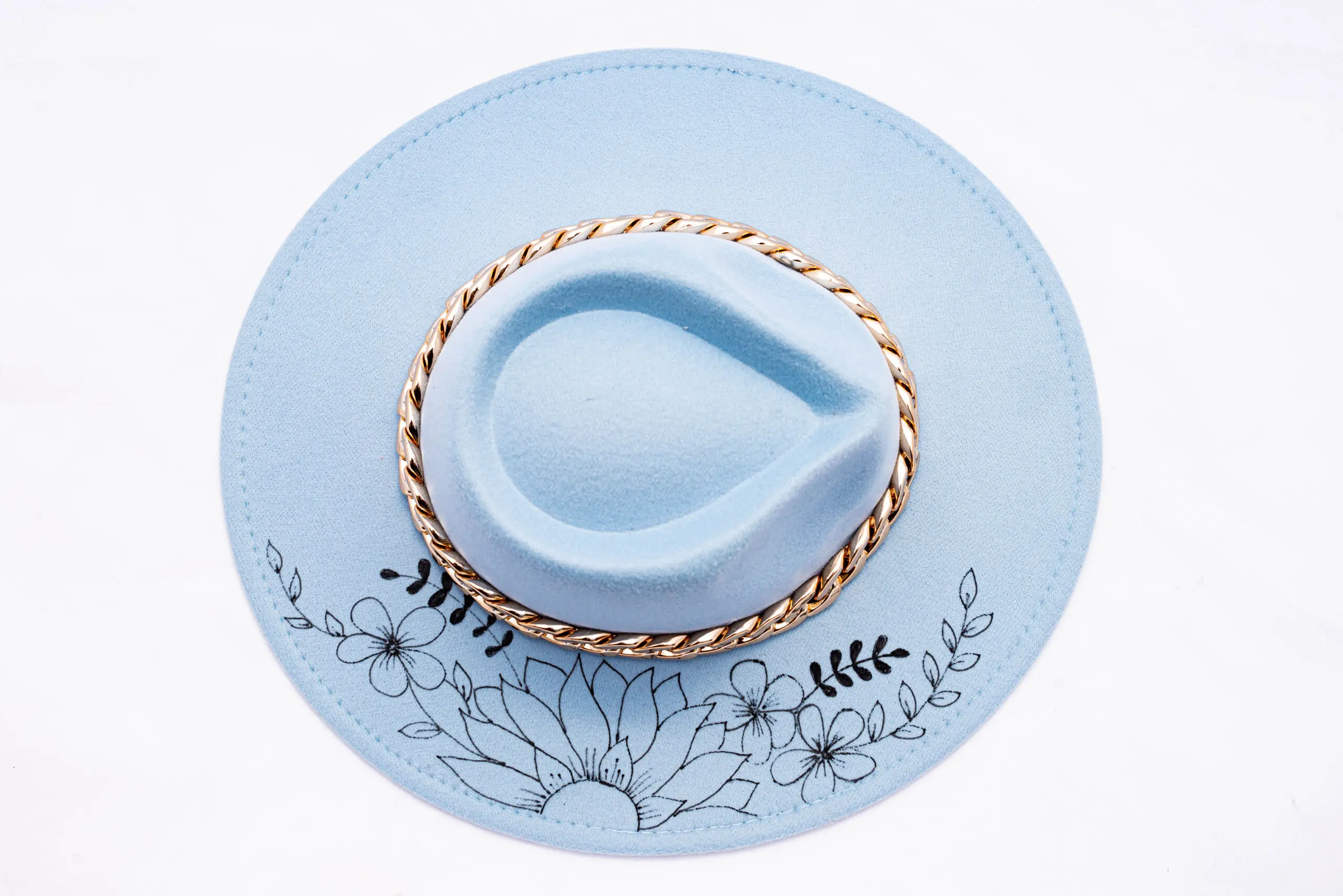 Sombreros Pintados a Mano Paño sintético / Ninki - Imagen 4