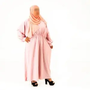 Abaya rosada / Única