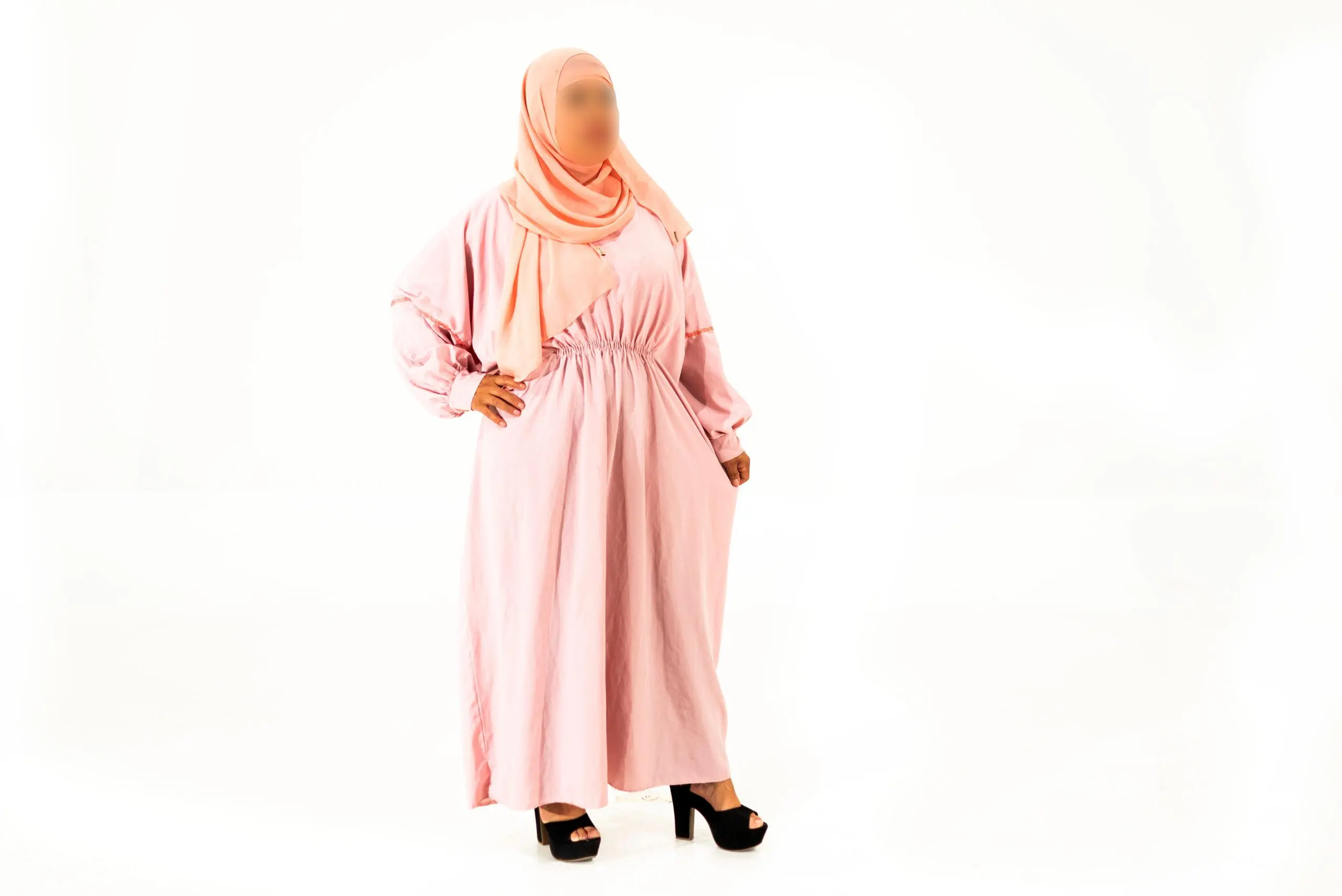 Abaya rosada / Única