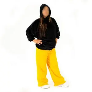 Conjunto de prendas sport negro-amarillo / Única