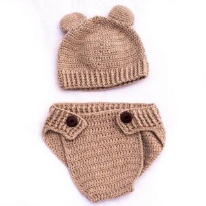 Conjunto 2 prendas para bebe (0-6 meses) o (6-12 meses) / Tejidos Hernández - oso, 0-6 meses