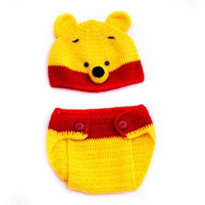 Conjunto 2 prendas para bebe (0-6 meses) o (6-12 meses) / Tejidos Hernández - oso pooh, 0-6 meses