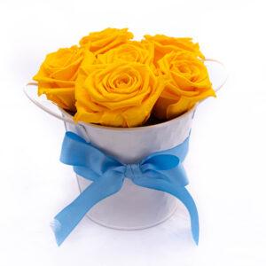 Jardín de Ensueño: Arreglo de Flores Eternizadas Grande Amarillo / Amazon Tunki