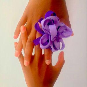 Anillo de tela morado /La Emperatriz