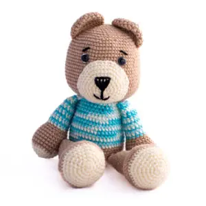 Muñeco Osito camiseta celeste / Suamigurumi