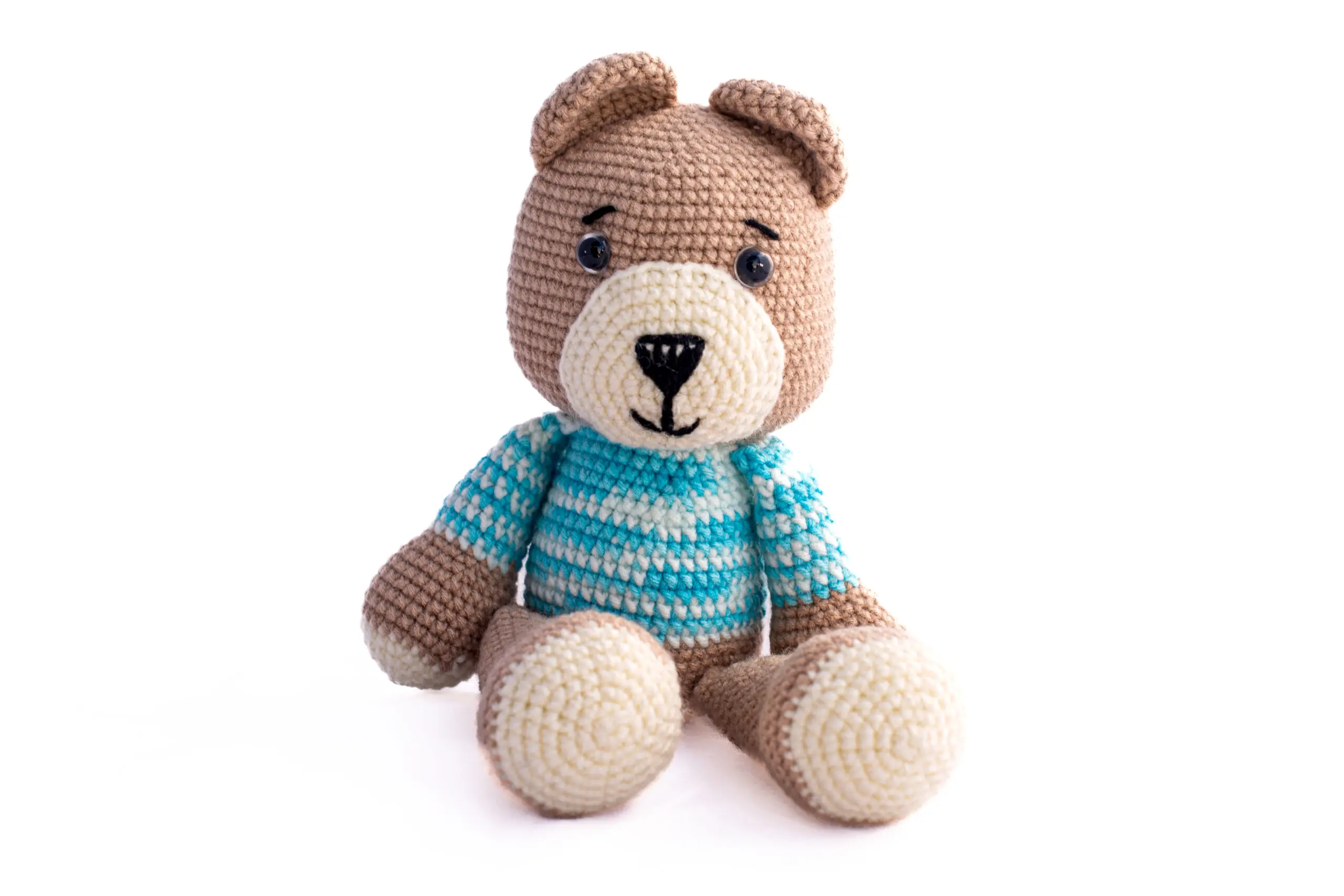 Muñeco Osito camiseta celeste / Suamigurumi