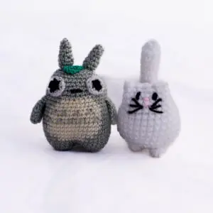 Muñecos Totoro y Gato/ Suamigurumi