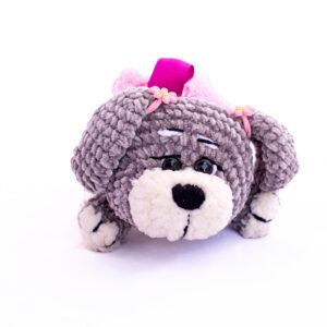 Muñeco perrito gris con falda / More´s