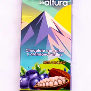 Chocolate con sunfo y arandano andino